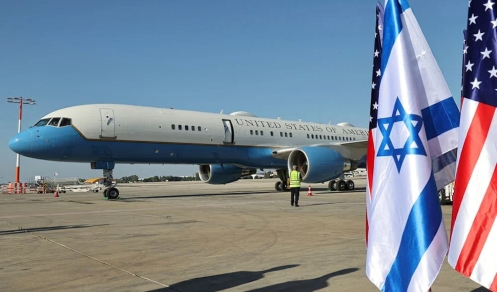 Avión del secretario de Estado de Estados Unidos, Anthony Blinken, llega al aeropuerto de Ben Gurion cerca de 