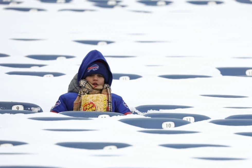 Emergencia en Estados Unidos por el avance una gran nevada. Foto: AP.
