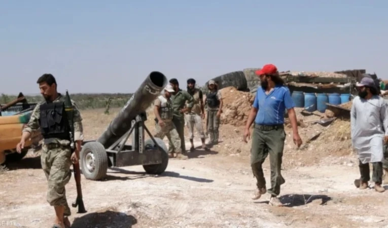 Elementos terroristas en el norte de Siria.