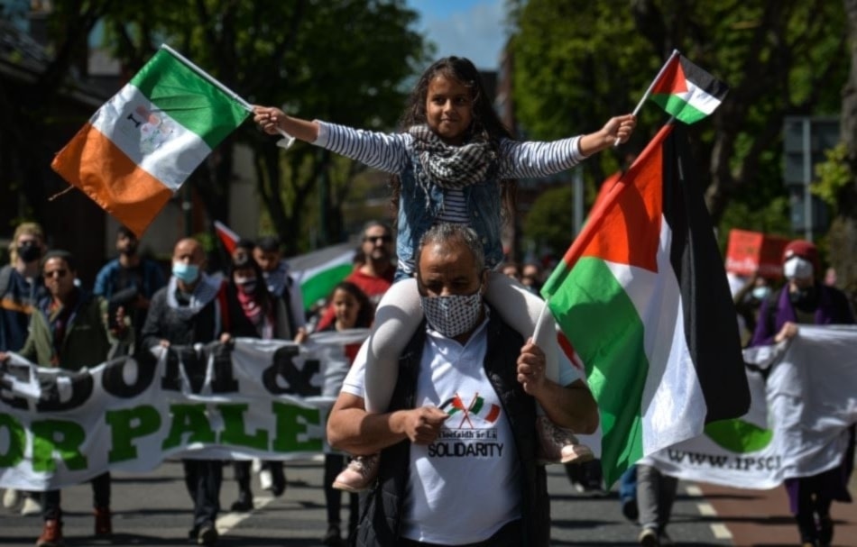 Manifestaciones en Dublín en apoyo a Palestina