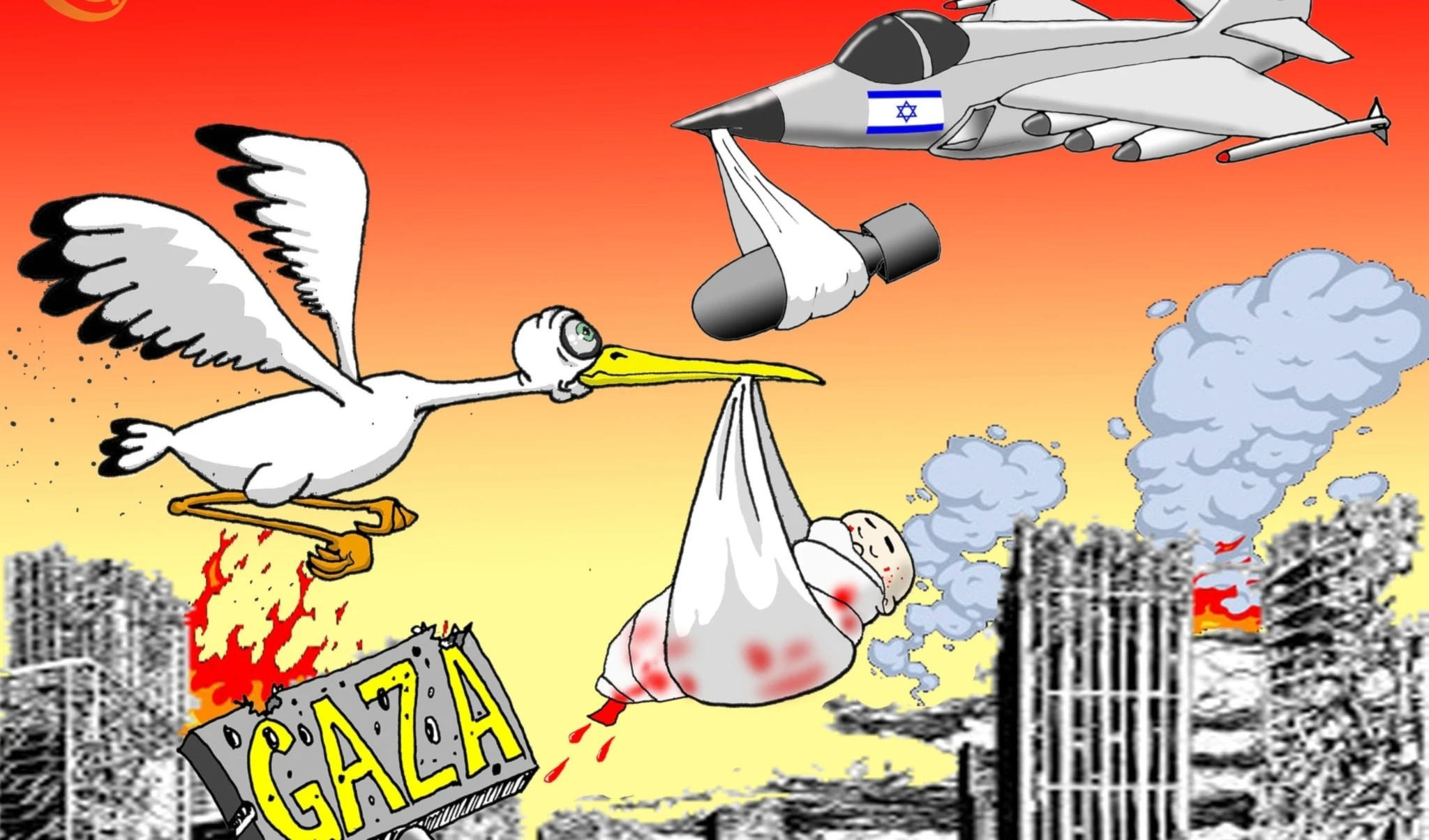 Año Cero: 700 caricaturas dibujan la historia de Gaza en Irán