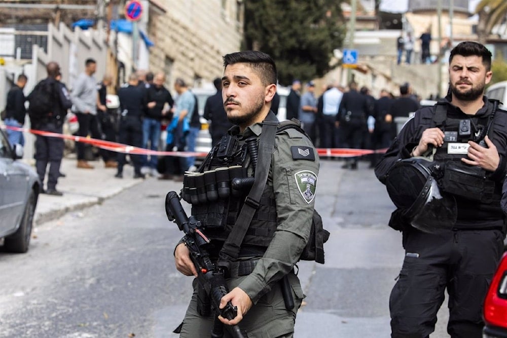 Efectivos de la policía israelí movilizados en Jerusalén.   