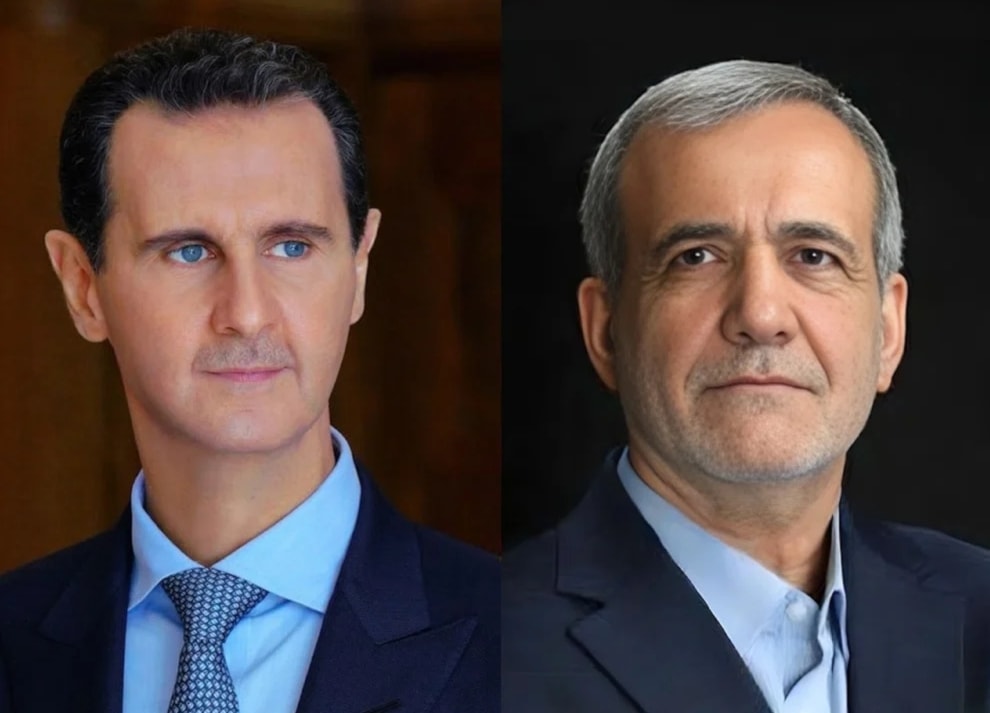 Bashar al-Assad y Masoud Pezeshkian patentizaron su rechazo a cualquier forma de terrorismo. 