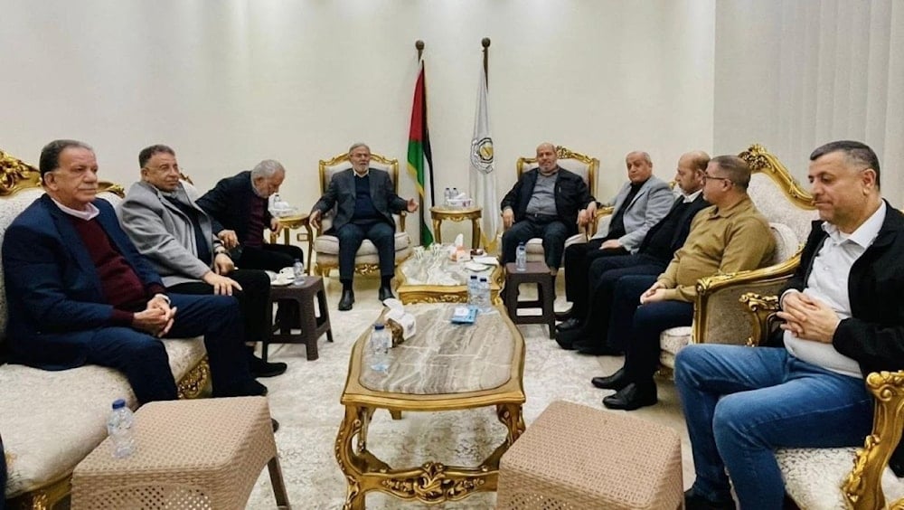 Los líderes Resistencia palestina reunidos en El Cairo, Egipto. 