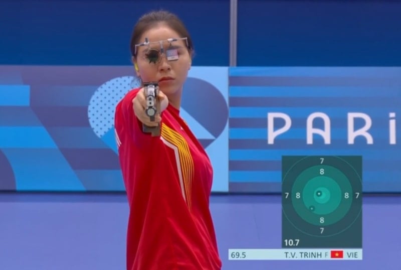 Tiradora Trịnh Thu Vinh, mejor deportista de Vietnam en 2024.