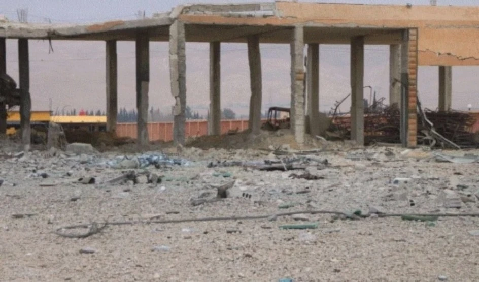 Destrucción debido a ataque israelí a ciudad industrial de Adra en Siria (Foto: Redes Sociales)