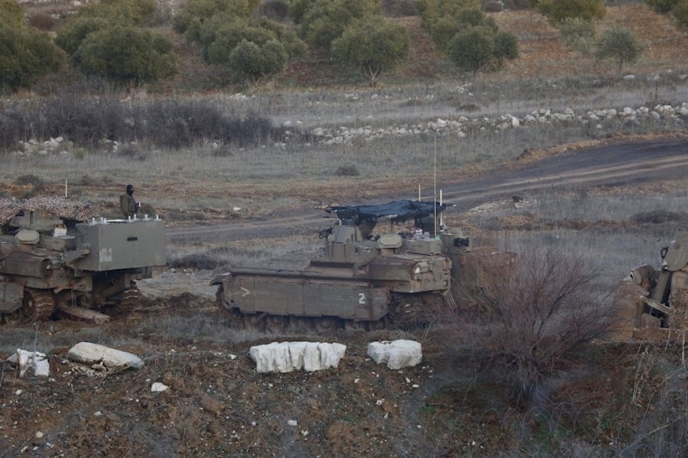 Fuerzas israelíes en la frontera con Siria.