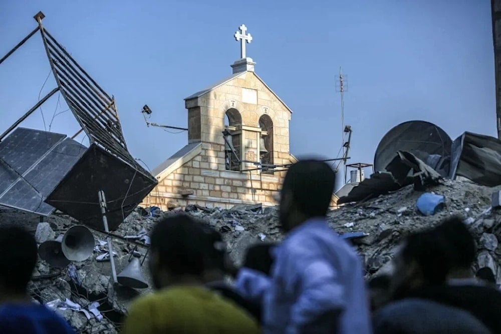 La histórica de iglesia de San Porfirio en Gaza.