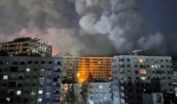 Escena de violentos ataques israelíes contra Siria (Foto: Medios de comunicación)