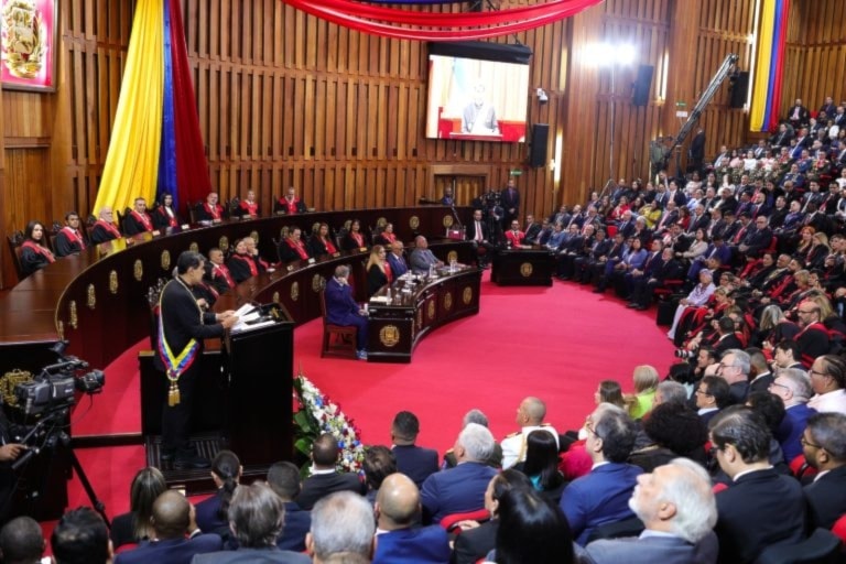 El presidente Nicolás Maduro encabezó la instalación del año judicial 2024. 