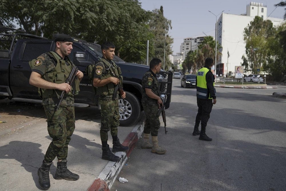 Miembros de los servicios de seguridad de la Autoridad Palestina.