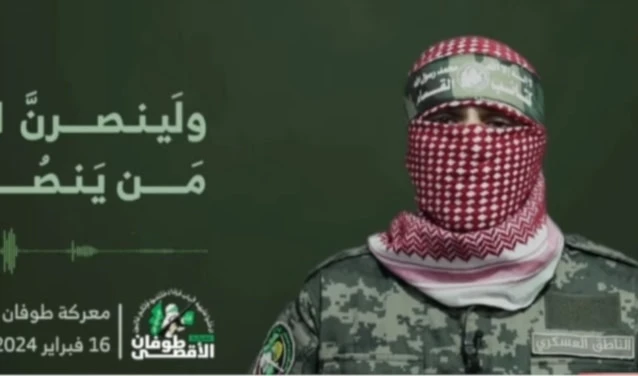 El portavoz de las Brigadas Al-Qassam, brazo militar del movimiento Hamas, Abu Ubaida.