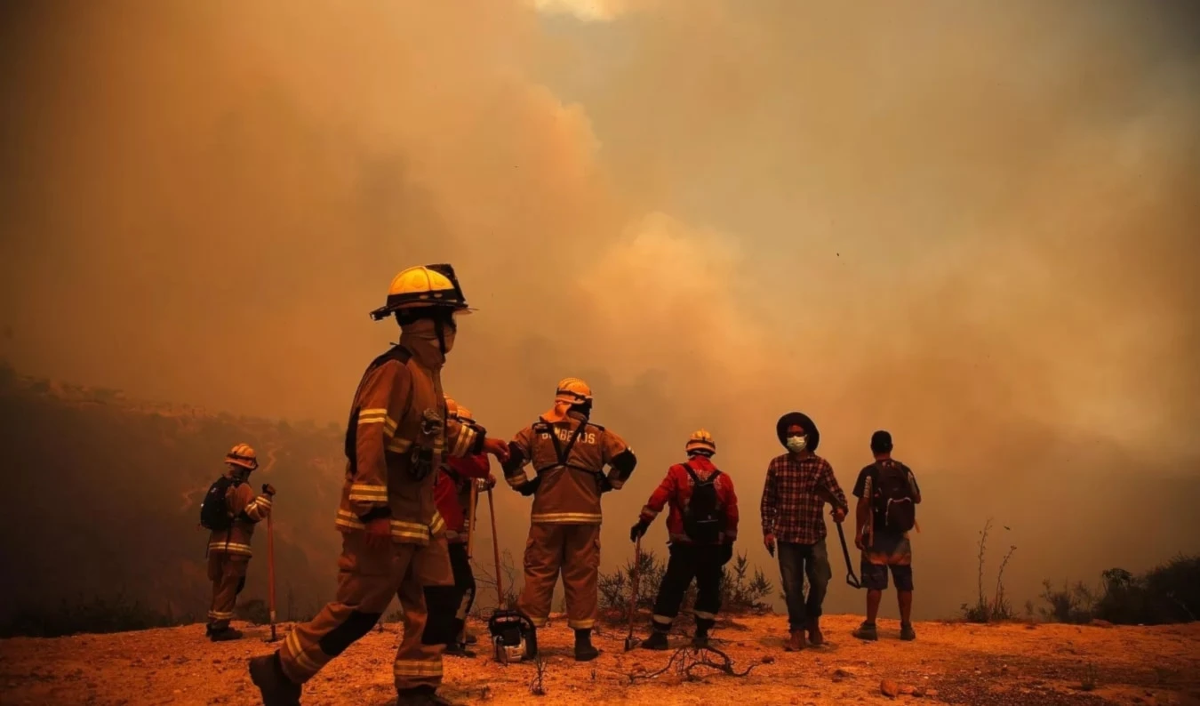 Incendios en Chile, febrero de 2024. Foto: AFP.