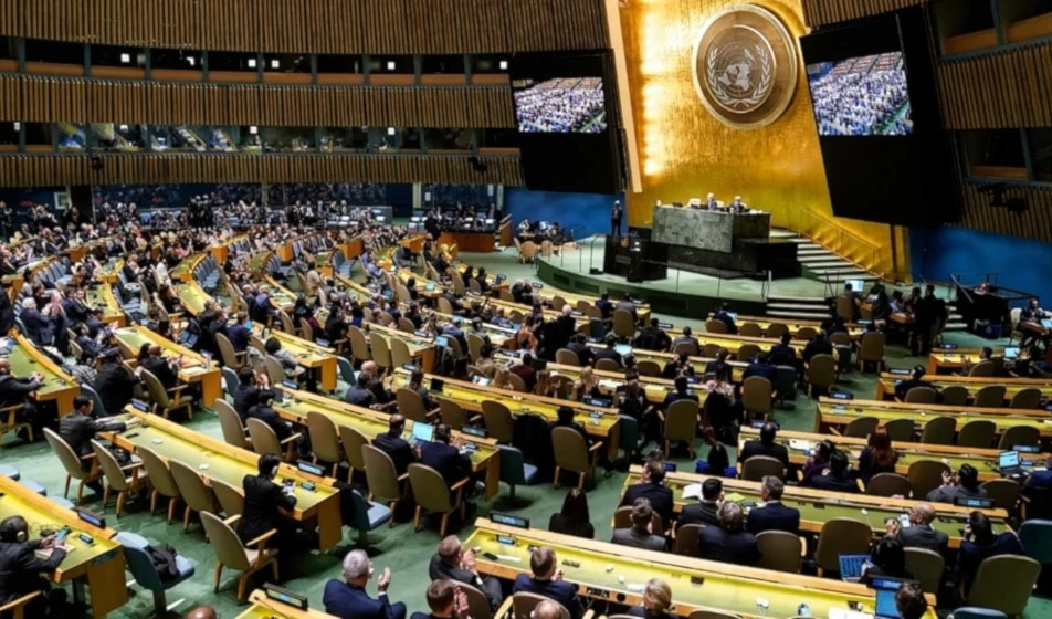 Sesión de la Asamblea General de la ONU.
