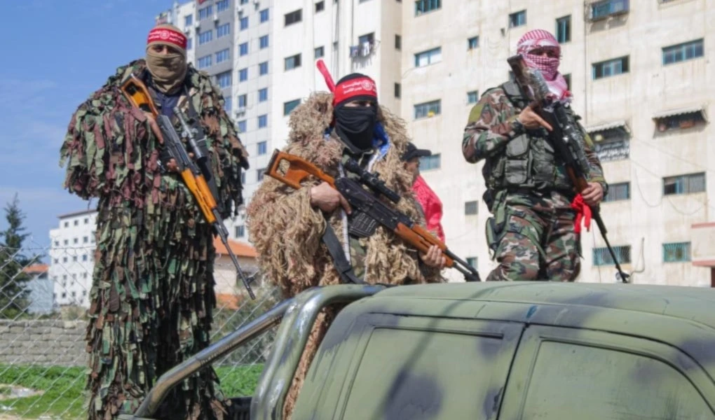 Combatientes del Frente Democrático para la Liberación de Palestina.