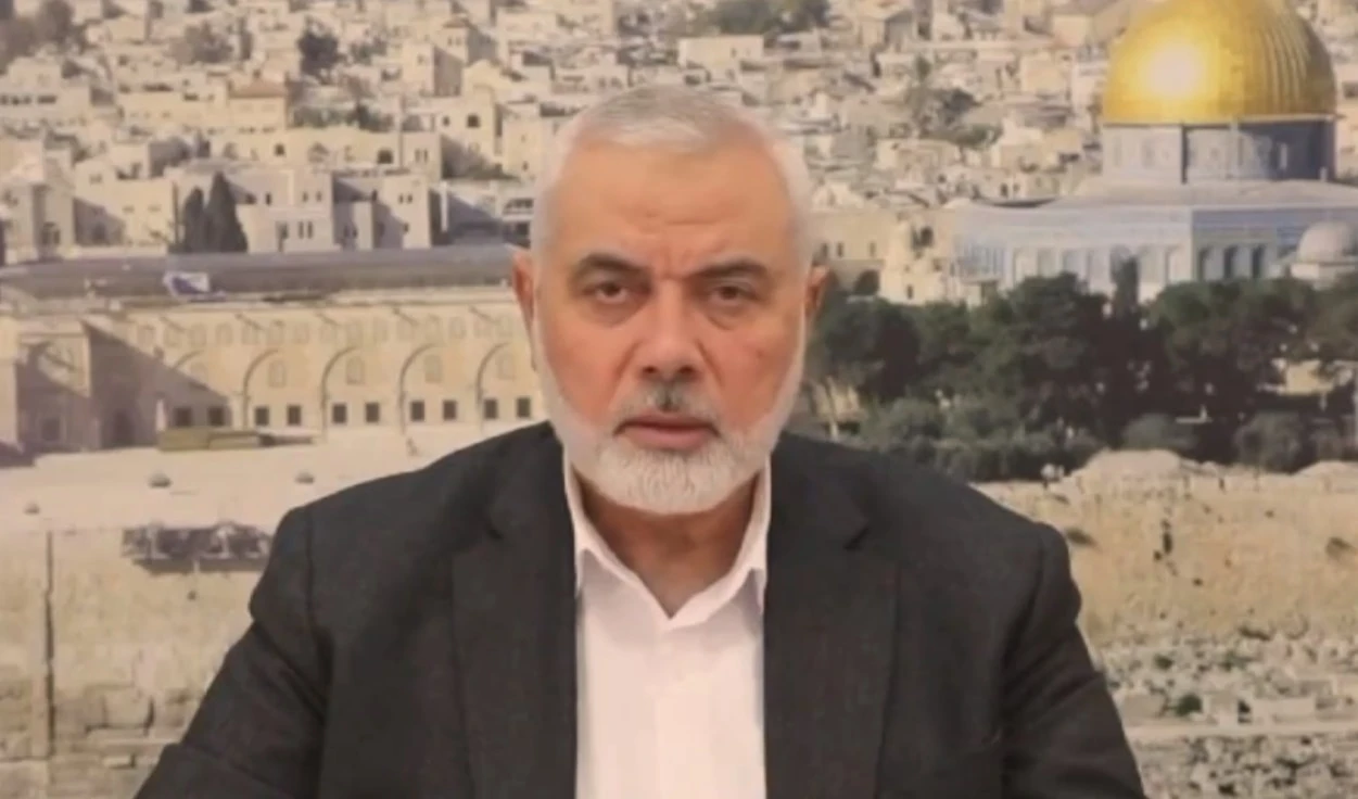 Ismail Haniyeh pronunció un discurso durante el lanzamiento del informe “Estado de Jerusalén” 2023.