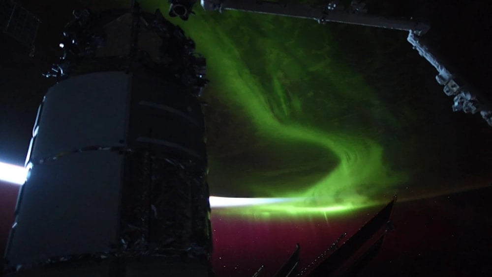 Una aurora verde envolvió el sur de la Tierra. Foto: Nasa. 