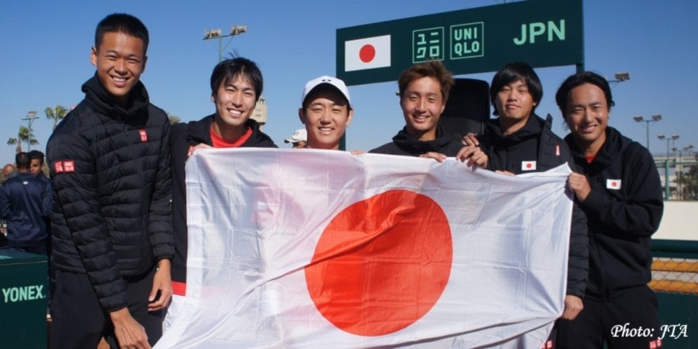 Japón domina serie contra Líbano en Copa Davis de tenis.