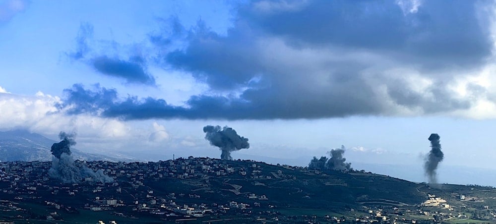 Bombardeo israelí a localidades del sur de Líbano.