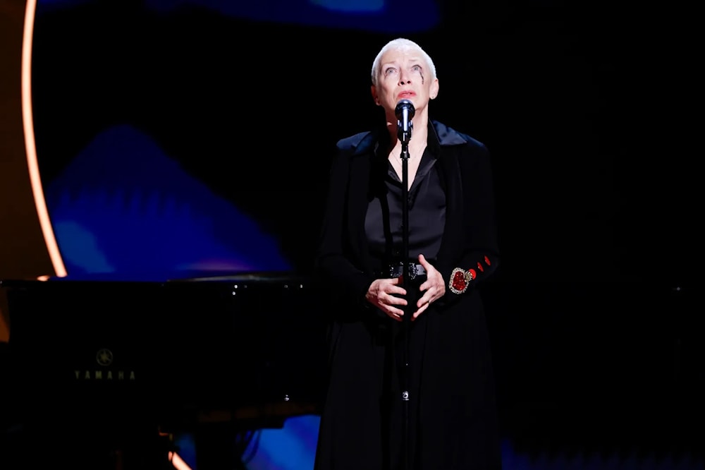 Cantante Annie Lennox pidió paz en Gaza durante los Grammy 