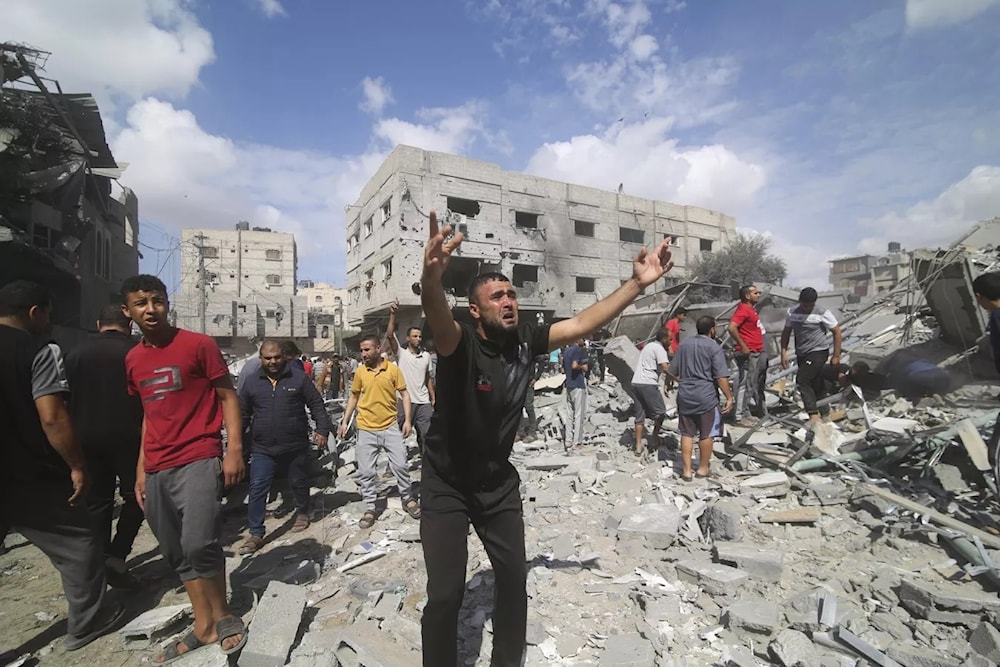 Bombardeo israelí en Rafah, 17 de octubre. Foto: AP. 