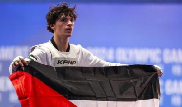 Taekwondoca palestino hace historia y clasifica a París 2024.