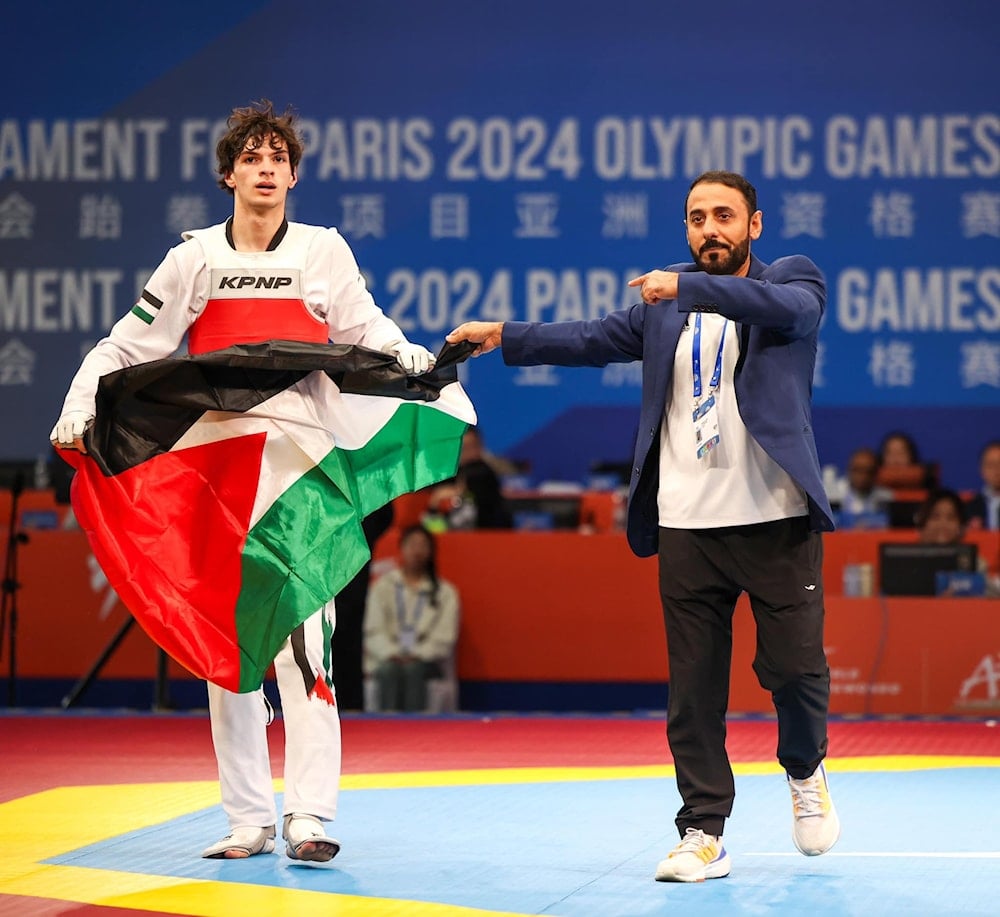 Taekwondoca palestino hace historia y clasifica a París 2024.