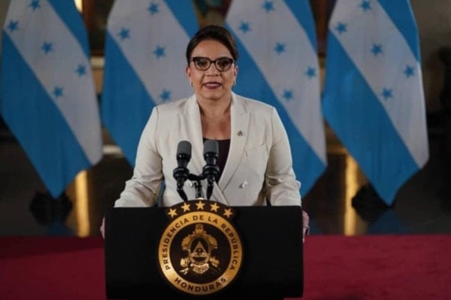 La presidenta de Honduras, Xiomara Castro de Zelaya.