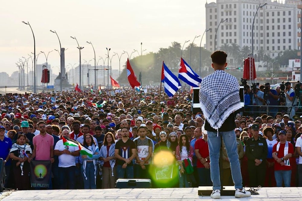 Cuba marcha con el corazón por Palestina