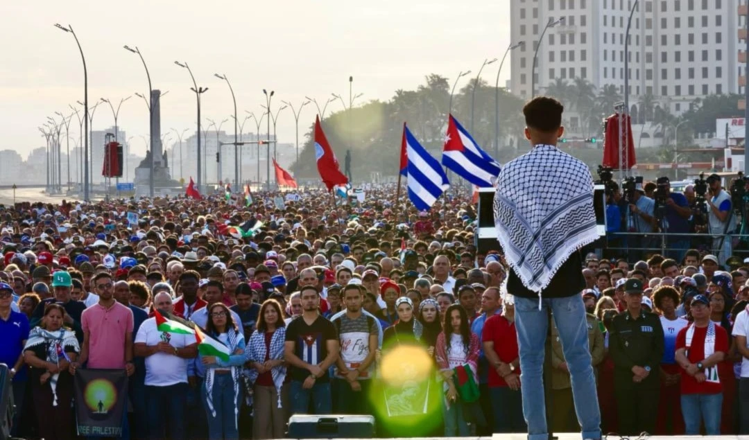Cuba marcha con el corazón por Palestina Cuba marcha con el corazón por Palestina