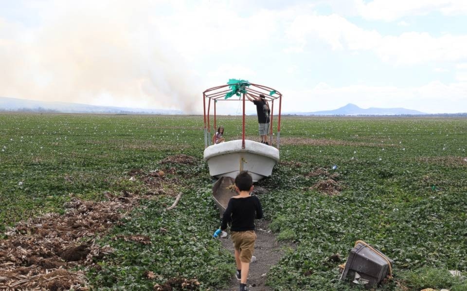 La sequía deja sin agua antigua laguna azteca, en México. Foto: Sol de Toluca. 