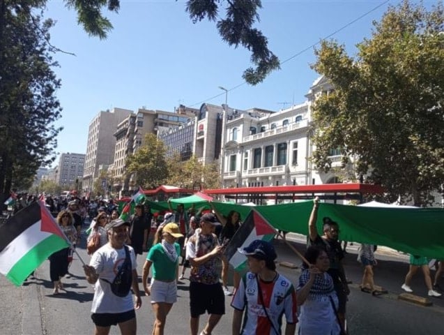 Manifestaciones en Chile pidiendo al gobierno ruptura con 