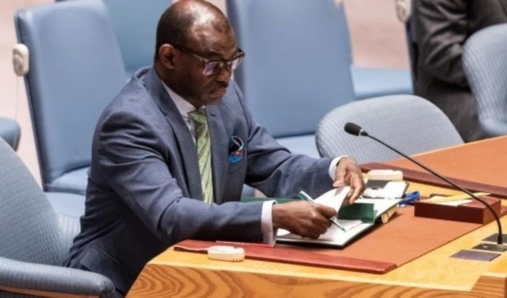 El representante permanente de Sudán ante las Naciones Unidas, Al-Harith Idris Al-Harith.