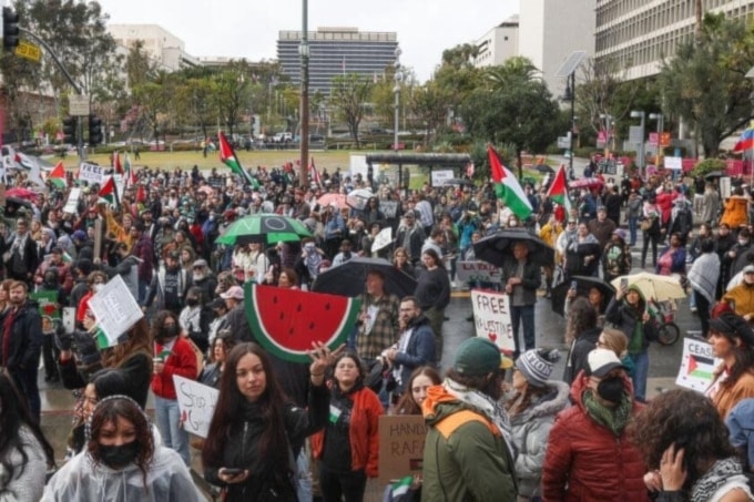 Estadounidenses repudian el genocidio en Gaza.