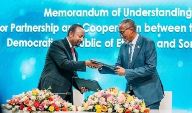 Etiopía y Somalilandia, firmaron el memorándum de entendimiento entre las partes en enero pasado, en Adís Abeba.