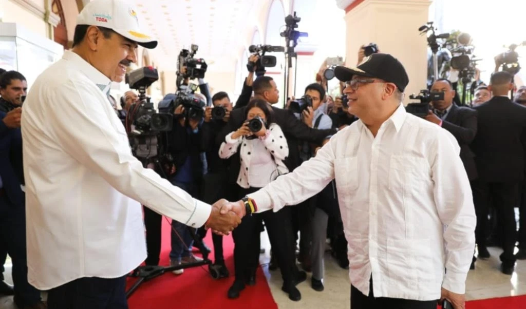 Presidente de Venezuela recibió a su homólogo de Colombia.