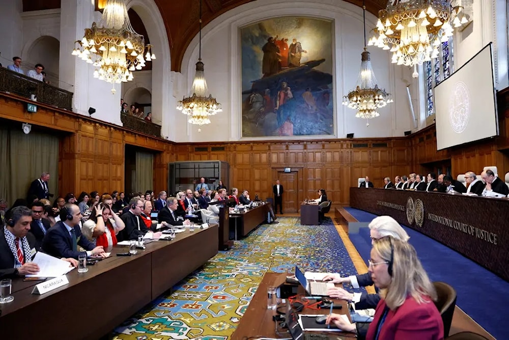 Jueces y delegados en la Corte Internacional de Justicia de La Haya.