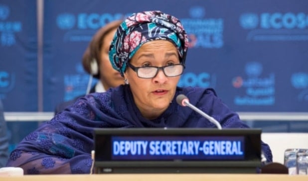 La vicesecretaria general de las Naciones Unidas, Amina Mohammed.