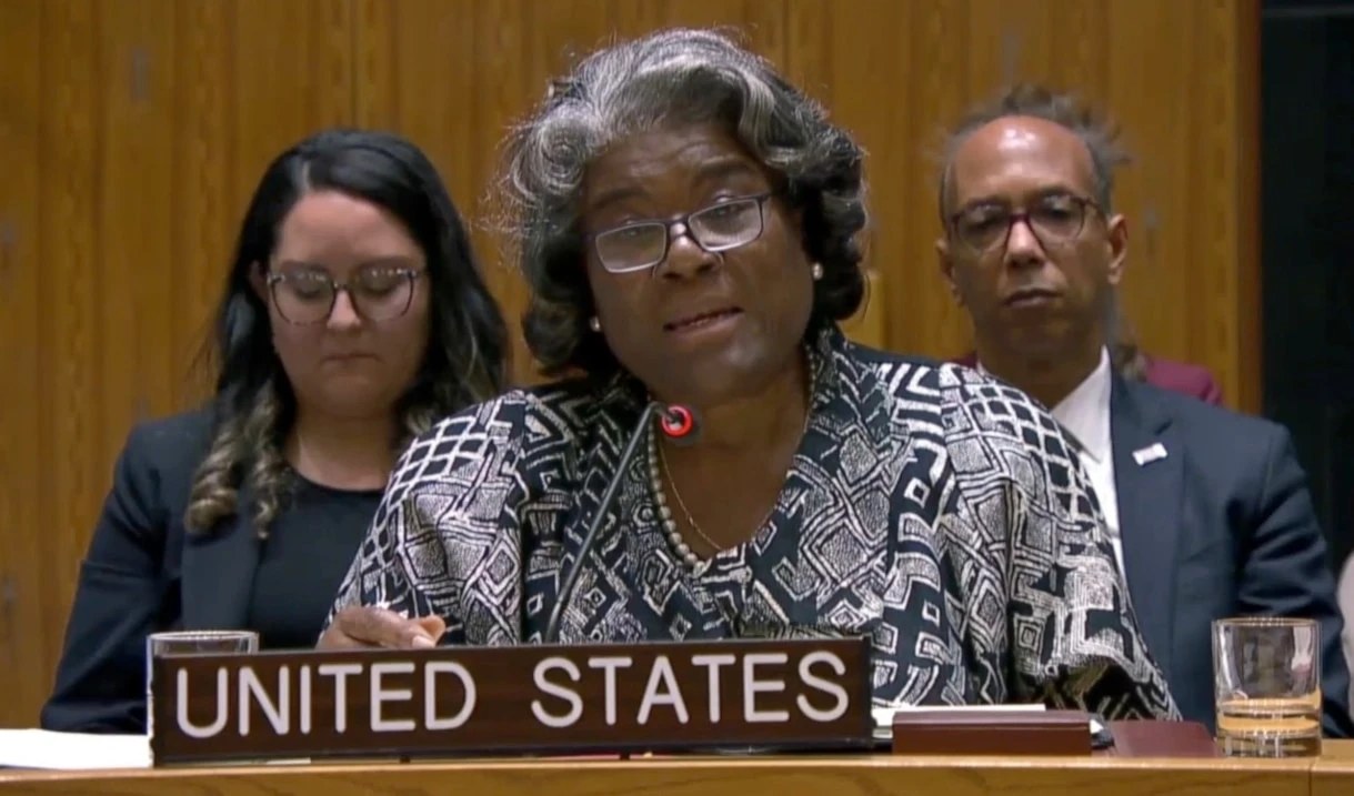 La embajadora de EE.UU. ante Naciones Unidas, Linda Thomas-Greenfield, no cree que aprobar la Resolución a favor de Palestina ayude a alcanzar la solución de dos Estados.