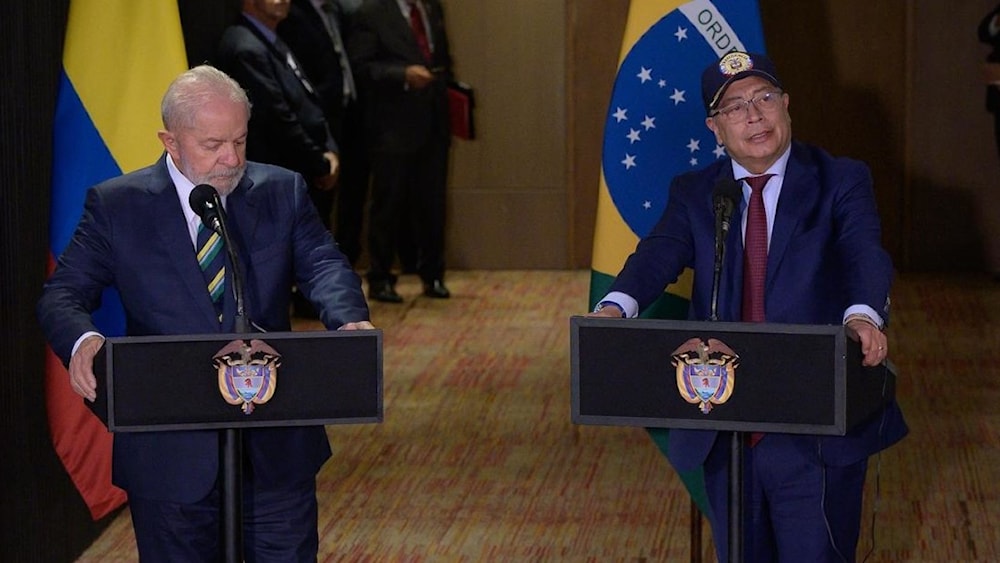 Presidente de Brasil y Colombia reunidos en en el Palacio de Nariño, en Bogotá.