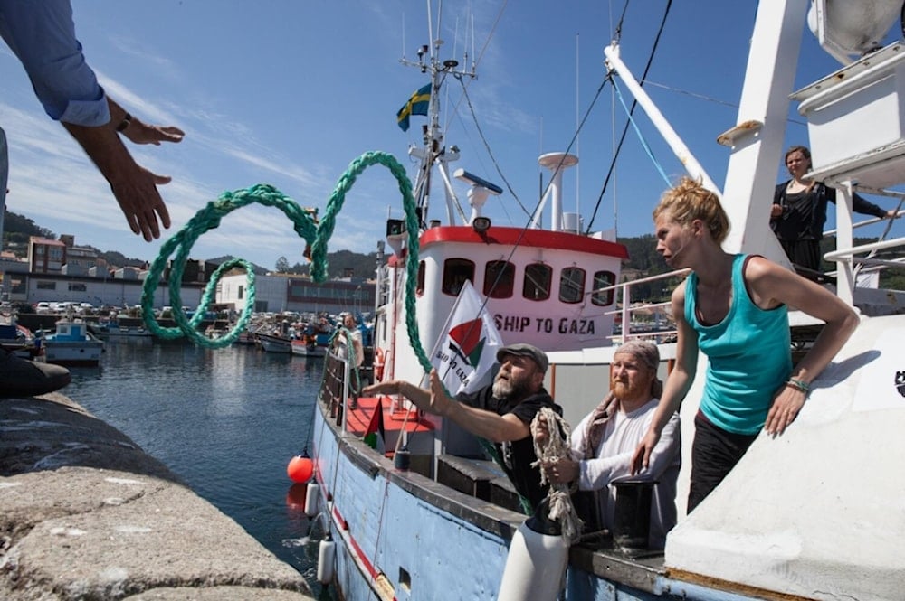 El barco Marianne cargado con ayuda humanitaria para Gaza. 