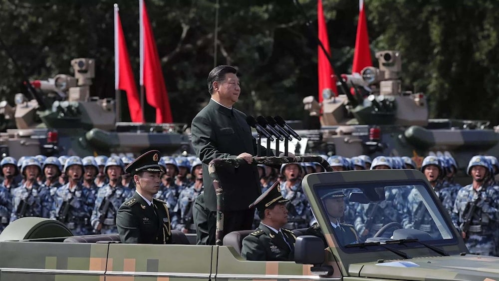 El presidente de China, Xi Jinping, durante un desfile militar en Beijing. 