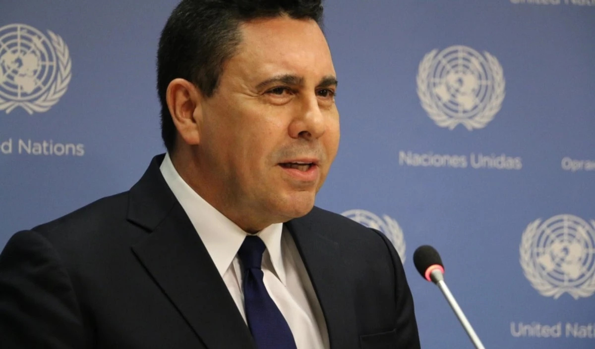 El representante permanente de Venezuela ante Naciones Unidas, Samuel Moncada. El representante permanente de Venezuela ante Naciones Unidas, Samuel Moncada.