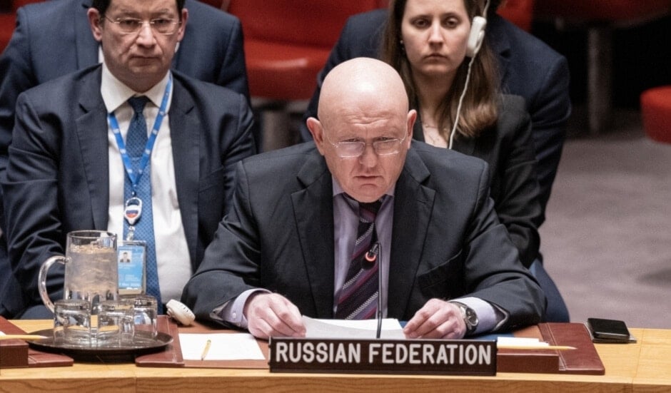 El representante permanente de Rusia ante las Naciones Unidas, Vassily Nebenzia.