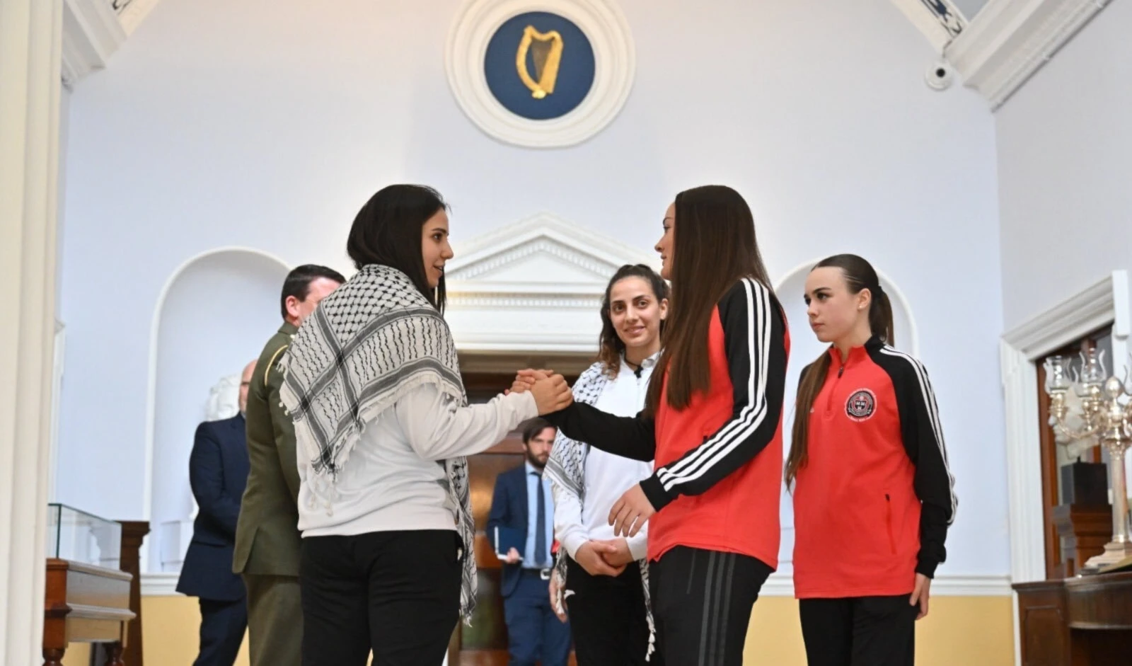 Amistoso de fútbol en Irlanda en solidaridad con Palestina.