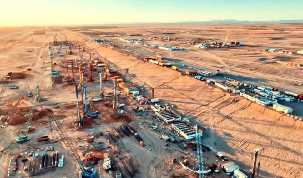 Construcción del proyecto saudita Neom.