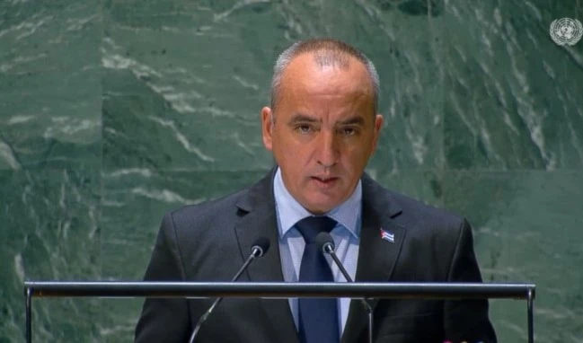 Representante permanente de Cuba en la ONU, Ernesto Soberón.