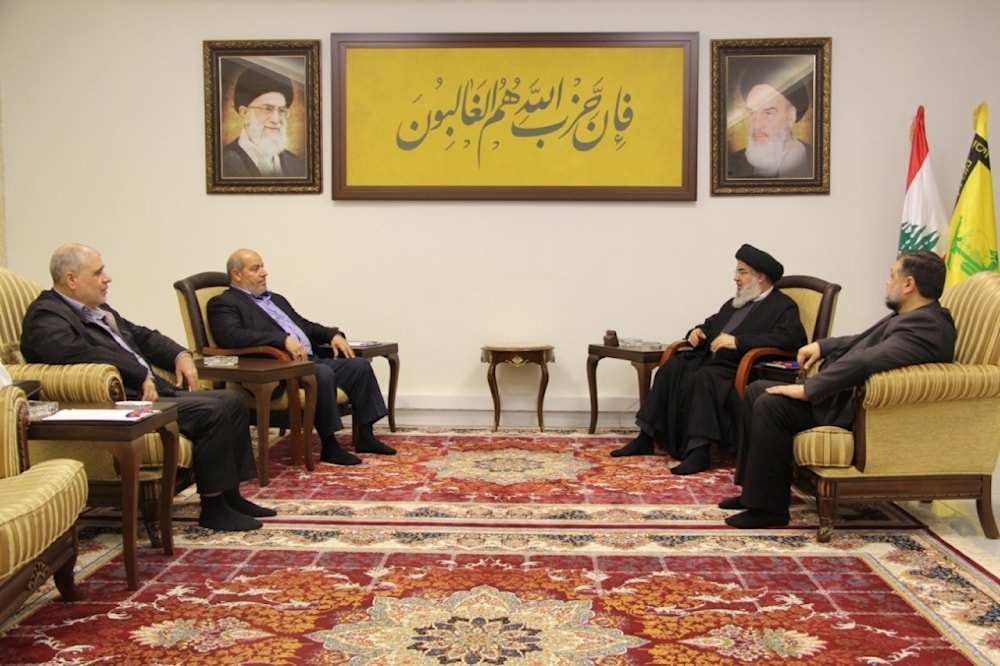 Sayyed Hassan Nasrallah recibe a delegación de Hamas en Beirut.