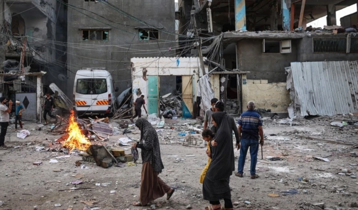 Efectos de los bombardeos israelíes a Rafah.