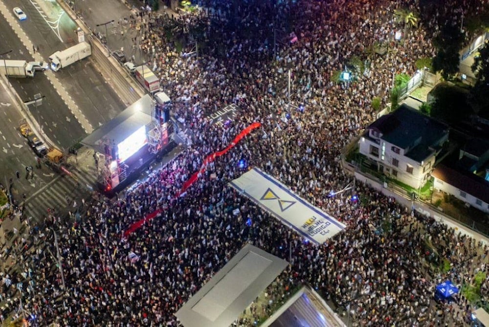  Colonos israelíes protestan en “Tel Aviv”, Jerusalén y Haifa